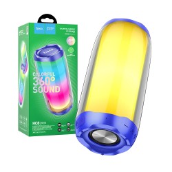 Altavoz Inalámbrico Luminoso 360° Hoco HC8 Pulsating con AUX/FM/USB BT 1800mAh Azul Altavoz Inalámbrico Luminoso 360° Hoco HC8 Pulsating con AUX/FM/USB BT 1800mAh Azul